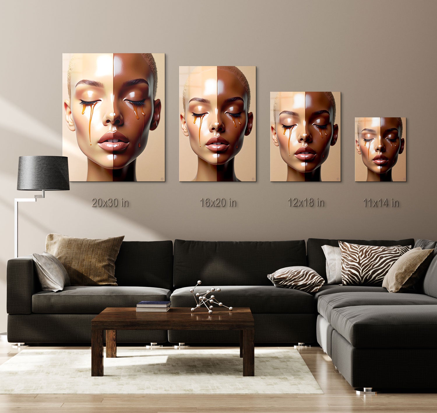 With eyes closed, the subject invites the viewer into a world of introspection and contemplation, reflecting on identity, culture, and the blending of experiences.