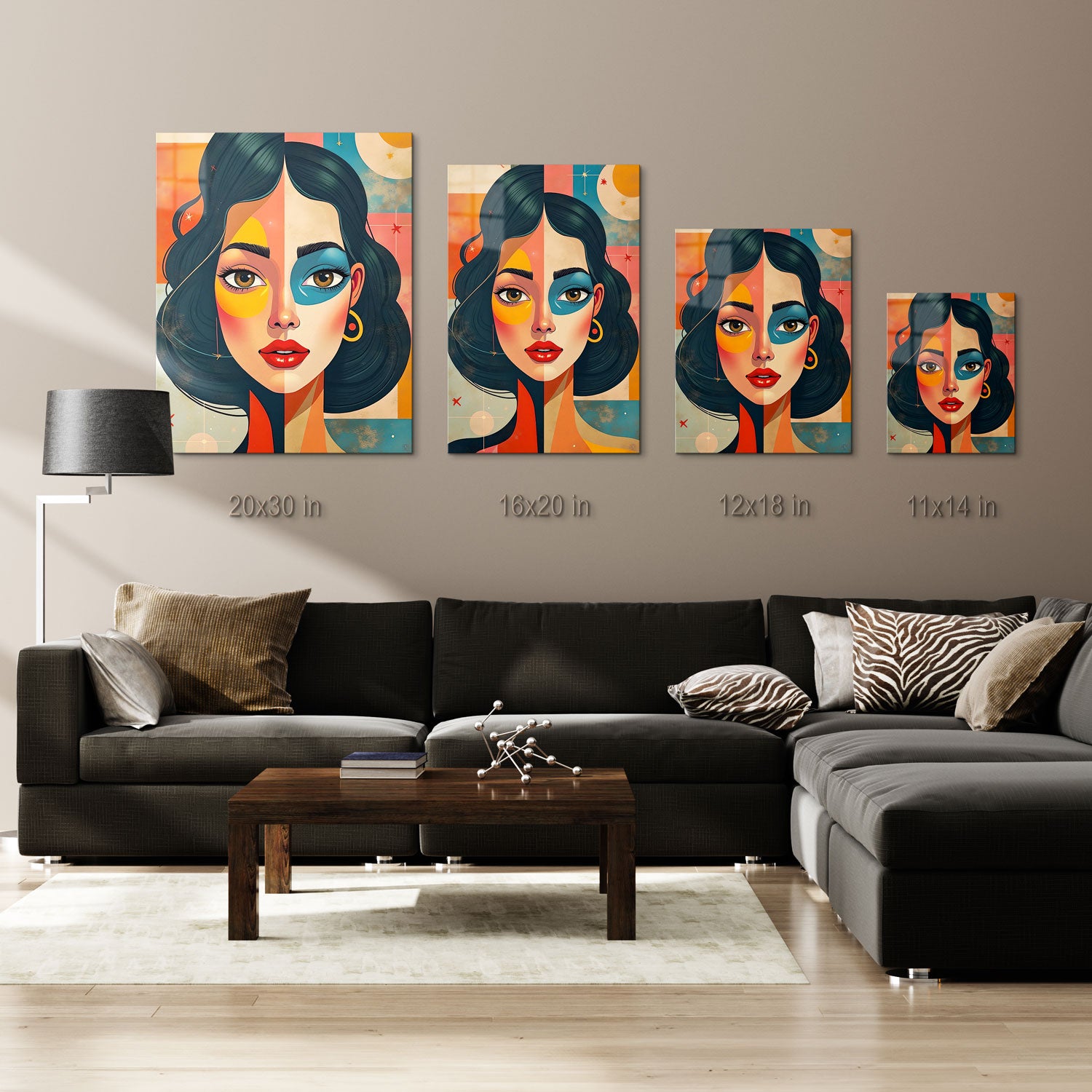 This artwork explores the coexistence of opposing forces within a singular entity, portraying beauty in contrast and harmony within division.