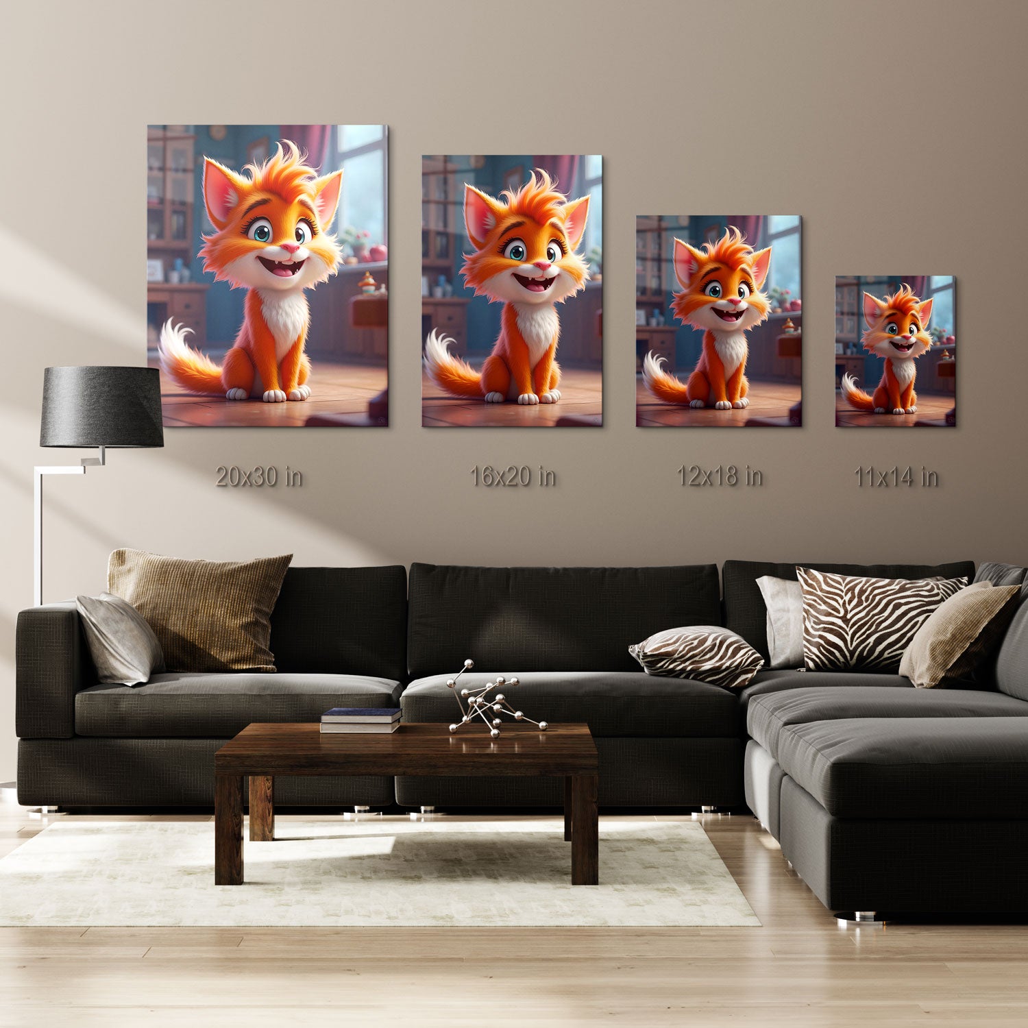 CRUART | Playful Ginger Kitten Metal Prints