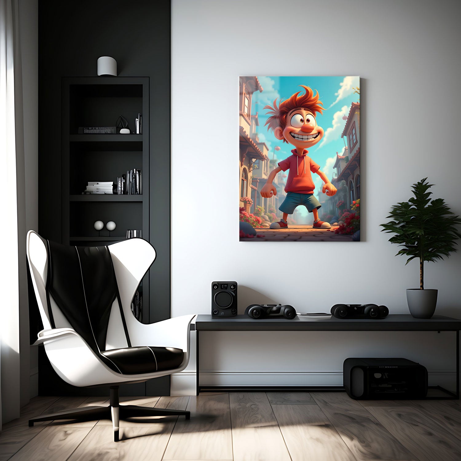 Wearing his favorite bright red hoodie and comfy blue shorts, Rusty is constantly on the move, looking for new discoveries around every corner.