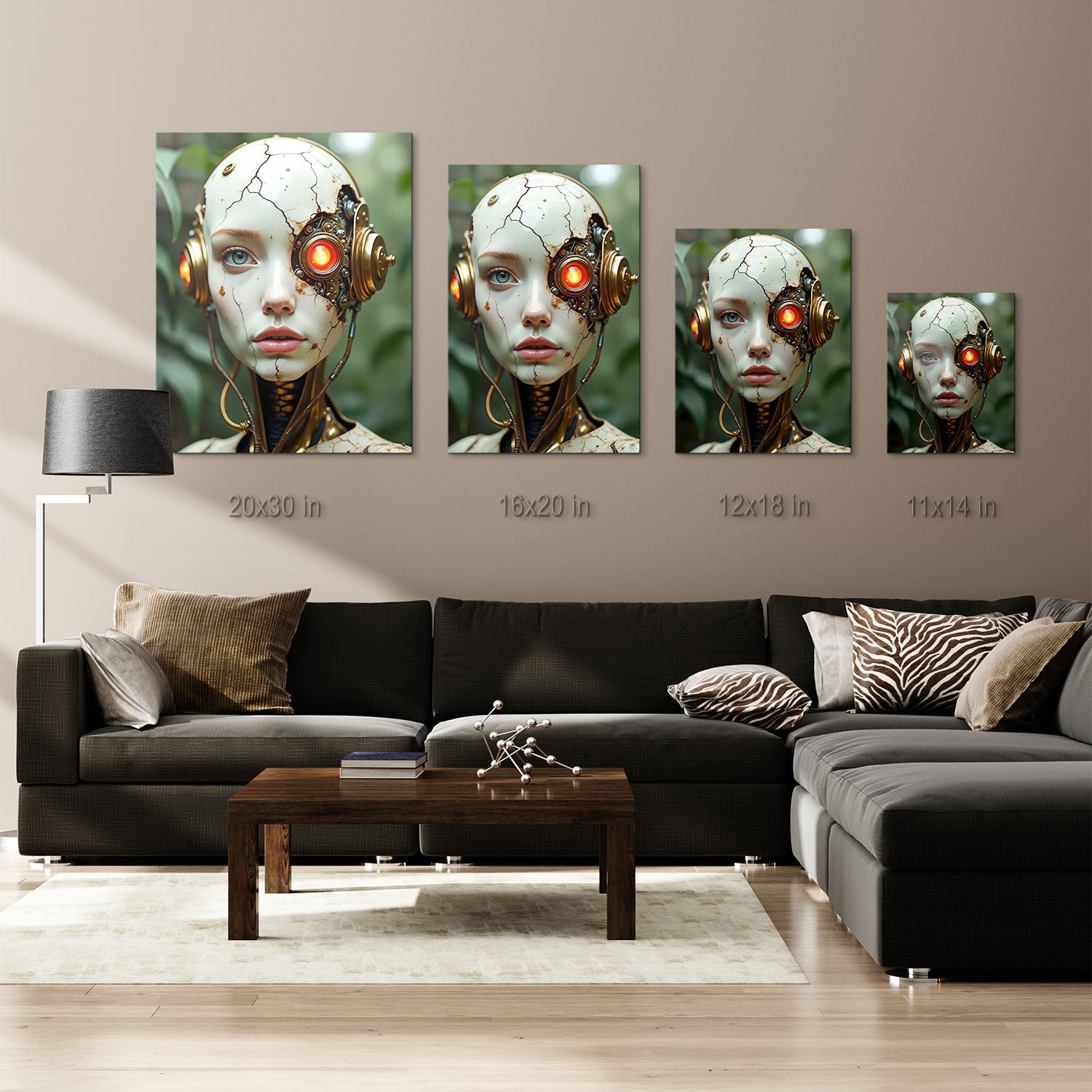 "Fractured Future" explores the fragile balance between human identity and artificial intelligence, hinting at a world where the lines between machine and human are blurred, leaving us to wonder about the costs of technological evolution.