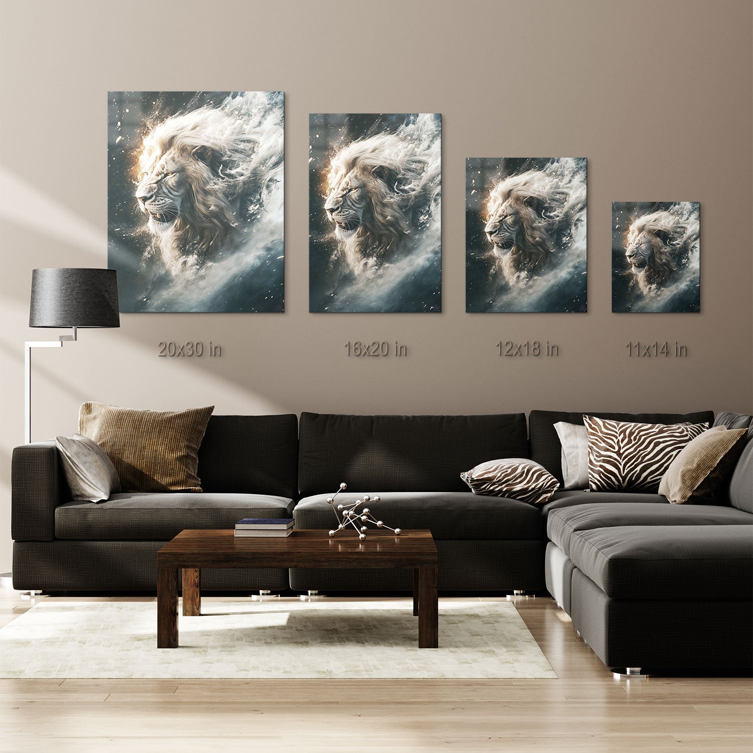 "Celestial Majesty" captures the essence of a lion as not just a king of the earth, but as a timeless, cosmic force.