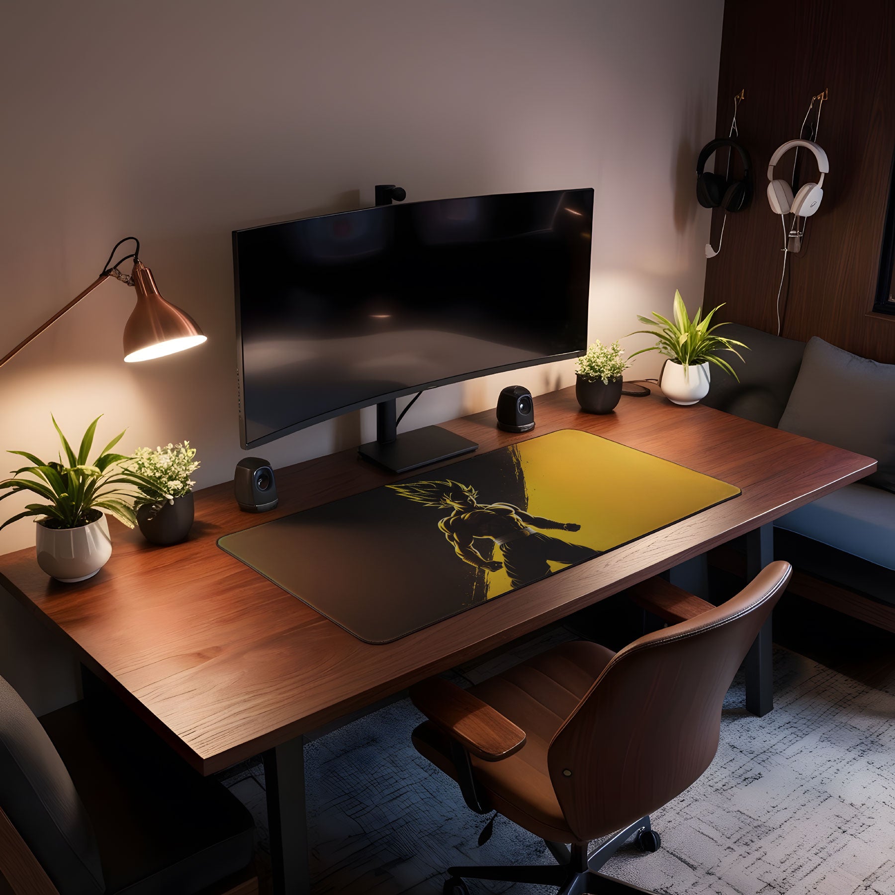 Super Saiyan inspired mouse pad for anime fans and gamers