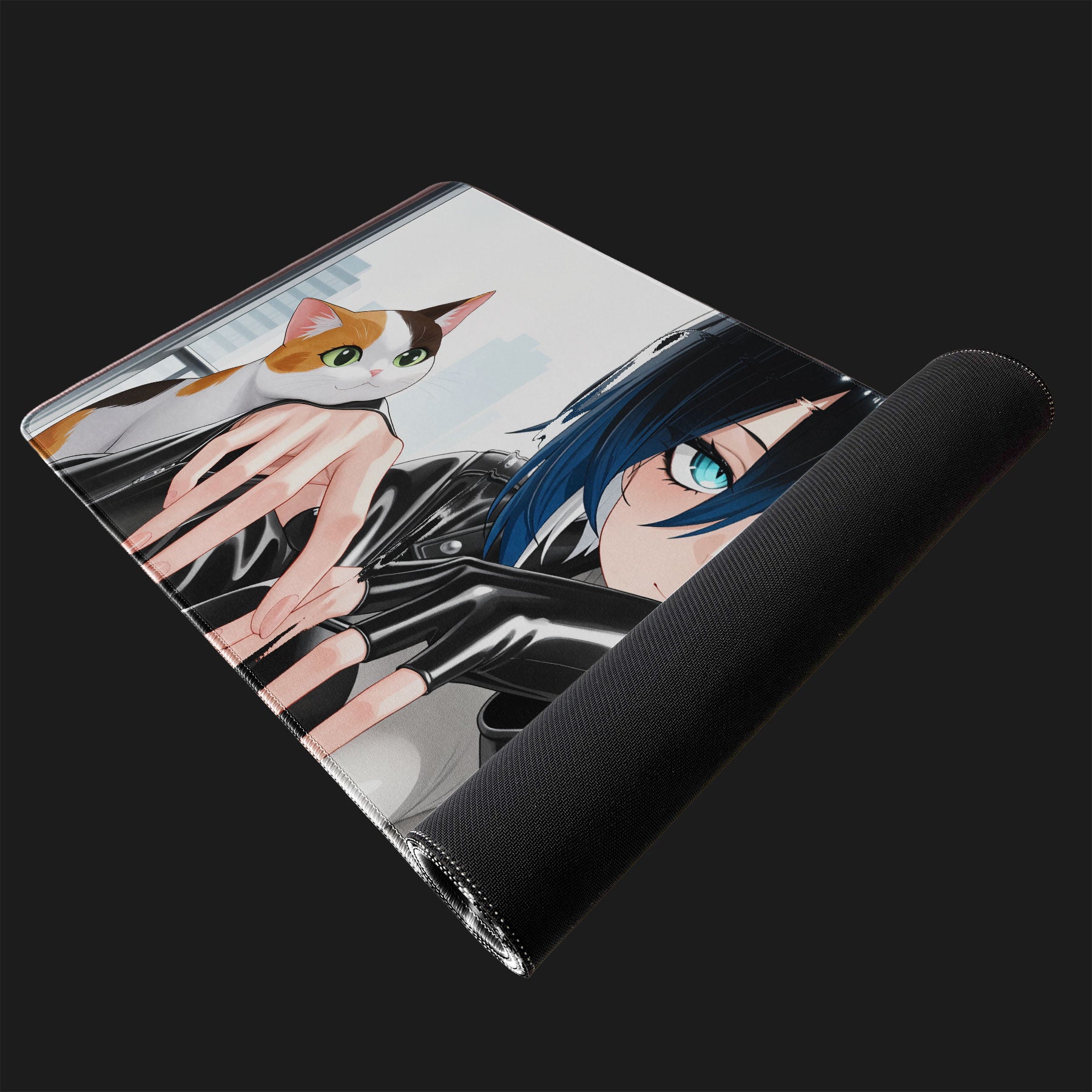 Stylish anime desk pad with character art