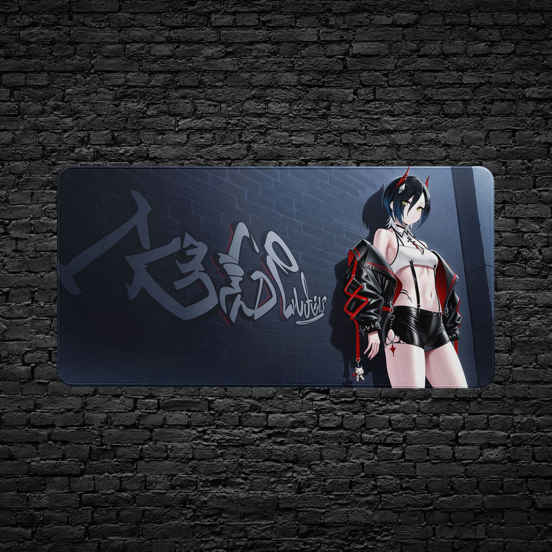 Cool anime girl aesthetic mouse pad