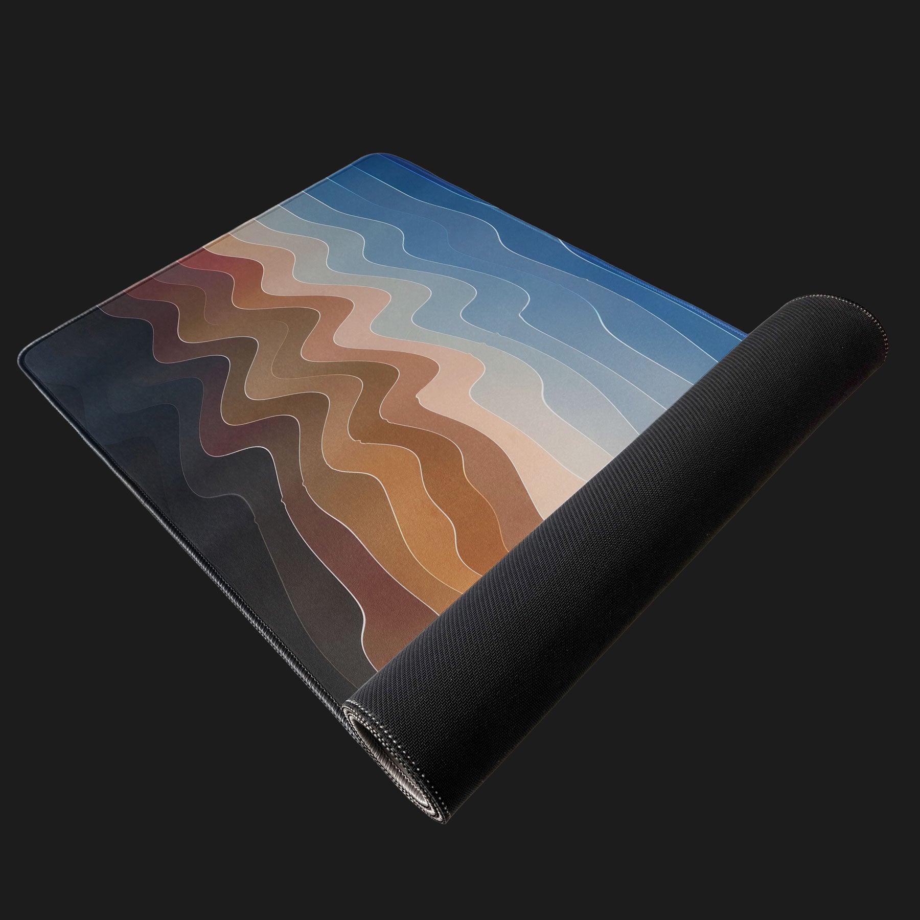 Abstract horizon mouse pad with smooth extended surface