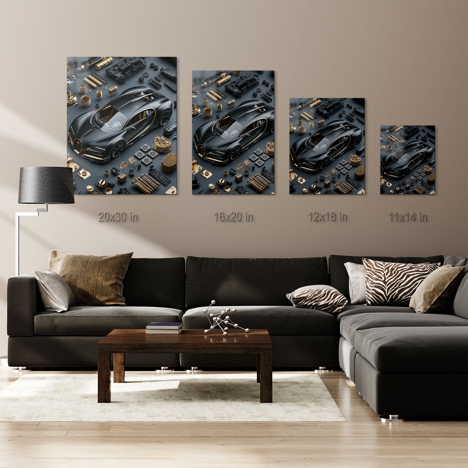 The image highlights the beauty of automotive craftsmanship, merging technical elegance with artistic composition.