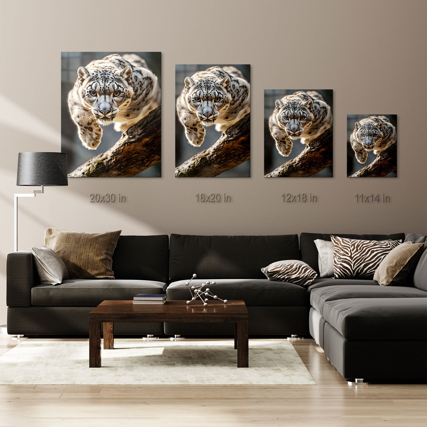 The detailed fur patterns and the play of light and shadow highlight the beauty and strength of this elusive creature.