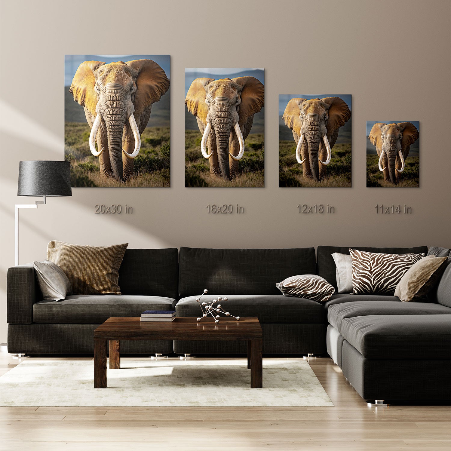 Set against a softly blurred natural landscape, the elephant stands as a symbol of strength and wisdom, showcasing the raw beauty and dignity of one of the earth's most magnificent creatures.